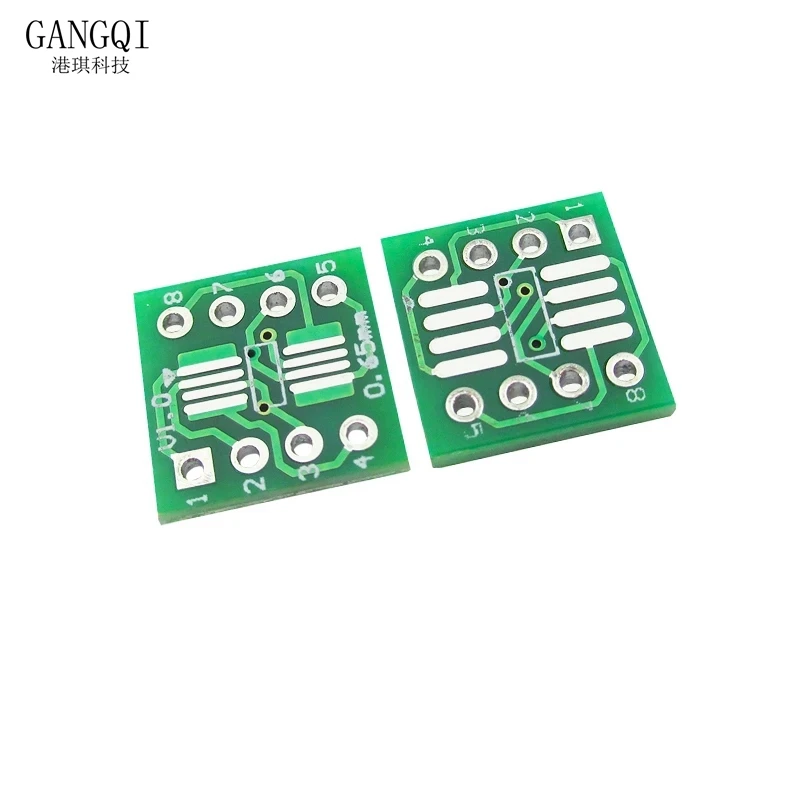 10PCS SOP8 turn DIP8 / SMD to DIP IC adapter Socket SOP8/TSSOP8/SOIC8/SSOP8 Board TO DIP Adapter Converter Plate 0.65mm 1.27mm DIP Adapter Converter