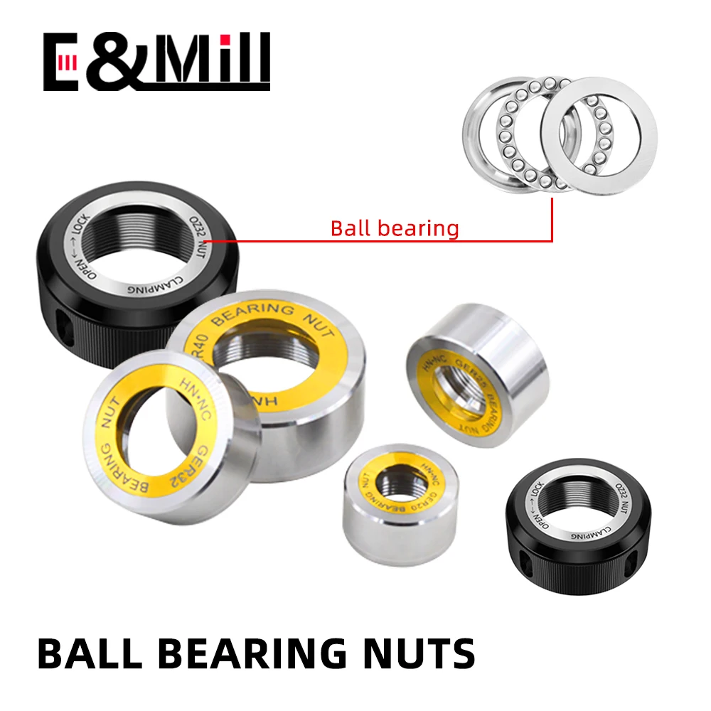 Ball Wheel Bearing Nut ER25 ER32 GM High Precision OZ25 OZ32 Nut