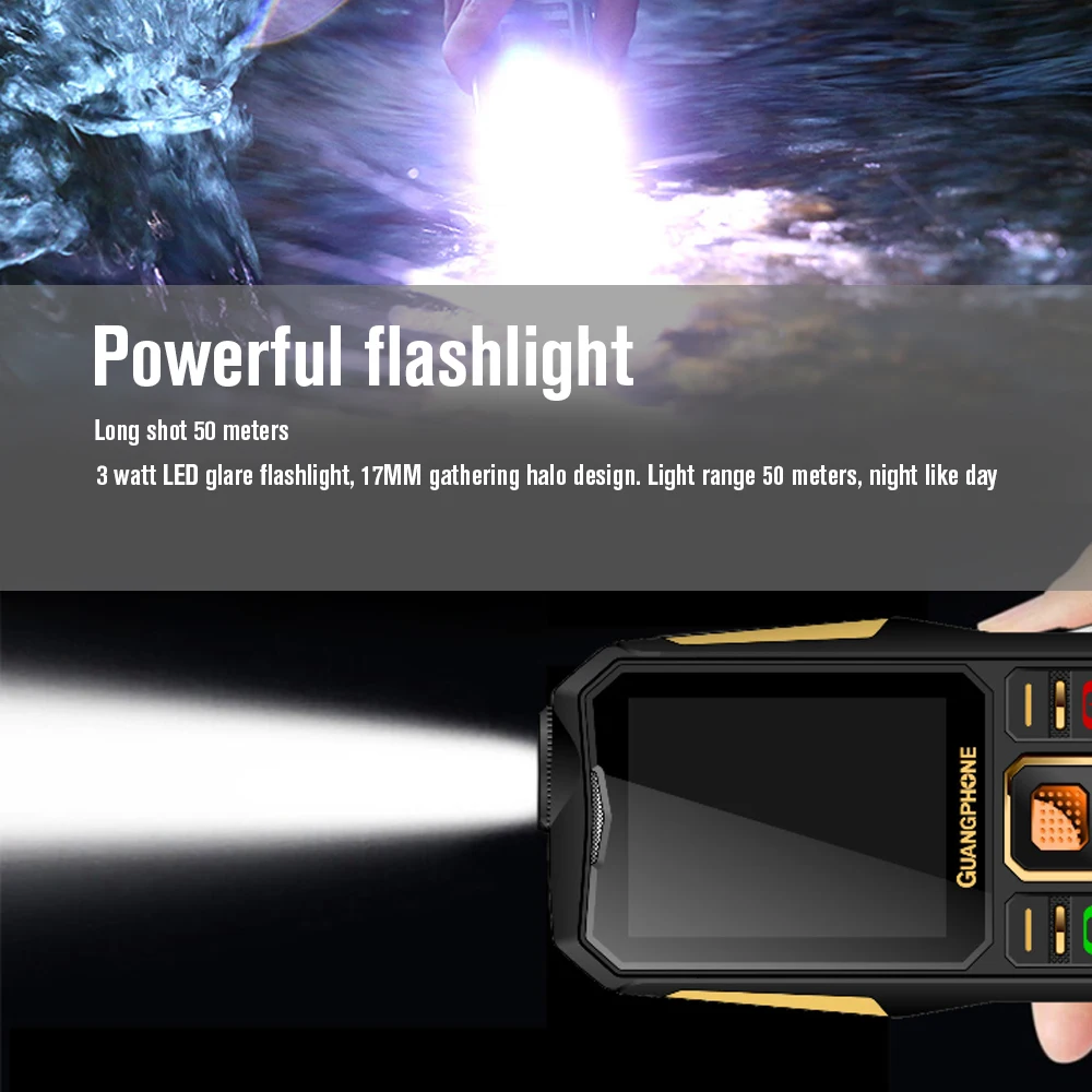 Оригинальный телефон D9000 Сенсорный набор Magic Sound Большой объем фонарика Power Bank