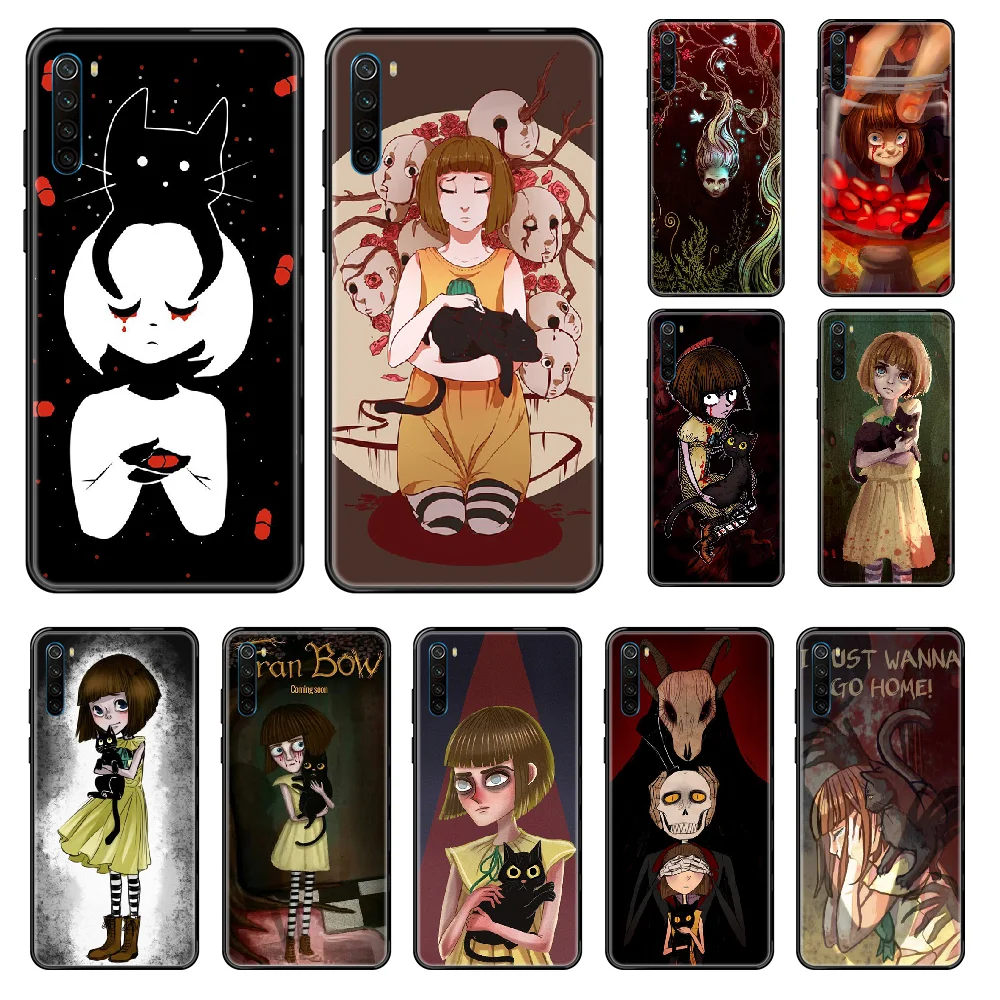 

Game Fran Bow Phone case For Xiaomi Redmi Note S2 4 5 6 7 8 A S X Plus Pro black soft funda trend cell cover fashion bumper