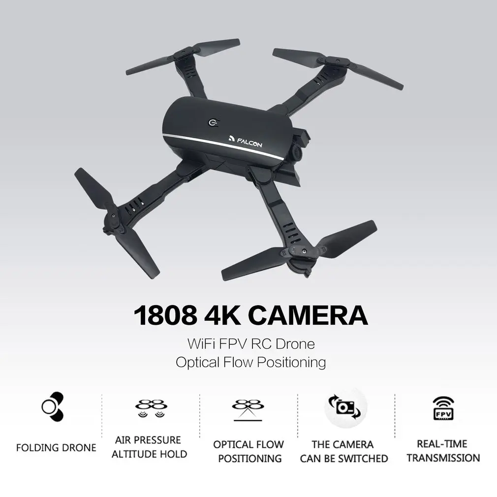 M1808 WiFi FPV Радиоуправляемый Дрон 4K камера Оптическое позиционирование потока HD Двойная камера антенна видео RC авиационный самолет детские игрушки