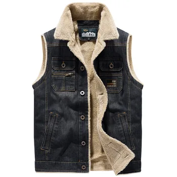 

2020 New Winter Vest Men Casual Fashion Multi-pockets Military Vests for Men Pure Cotton Turn Down Collar Chalecos Para Hombre