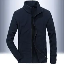 Теплый флисовый мужской зимний стиль плюс бархатный теплый свободный крой для улицы сплошной цвет свободный и плюс размер пальто Топы 6869