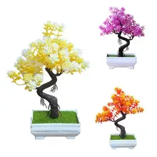 Arbre bonsaï artificiel en pot, fausses plantes vertes décoratives, décoration de jardin de maison, d'hôtel, décoration de mariage