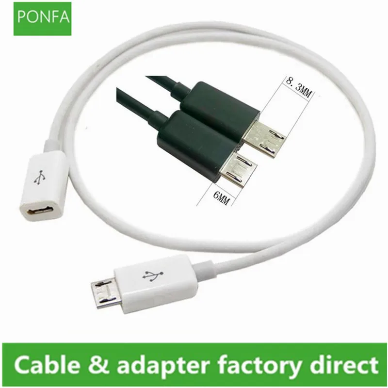20cm 8" Right Angle Micro OTG to Left Angle mini USB Cable for Digital Amplifier 