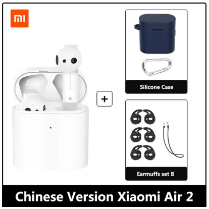 Xiaomi Airdots Pro 2 TWS Беспроводная bluetooth-гарнитура интеллектуальное управление LHDC Tap двойной микрофон ENC беспроводные bluetooth-наушники - Цвет: White blue case