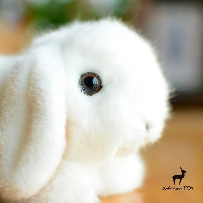 Kawaii маленький белый кролик плюшевые куклы игрушки для подарки на день рождения для девочек мягкие настоящие игрушки магазины