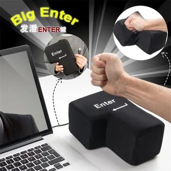 

Big Enter Nap Pillow Key Computer USB Oversized Enter Key Creative Vent Decompression Big Enter Key Decompression Cute Almohada