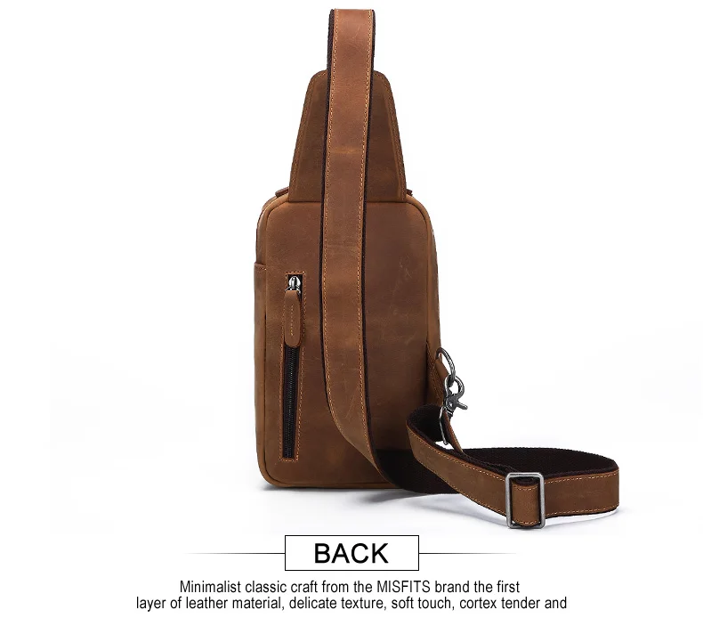 homens de couro moda crossbody saco com