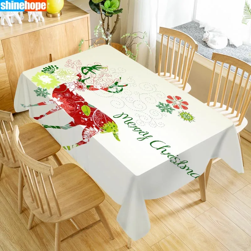 3d Animals Tablecloth Sika Deer Pattern Dustproof Washable Rectangular Table Cloth For Wedding Table Cloth Cover TV Covers - Цвет: tablecloths 10