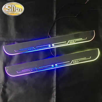 

Custom Logo Colorful Acrylic Dynamic LED Welcome Pedal Car Scuff Plate Trim Door Sill For Mercedes Benz W221 W222 V222 S350 S500