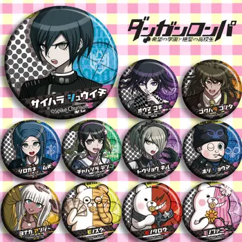 

1pc 58mm Danganronpa: Trigger Happy Havoc monokuma Naegi Makoto Kirigiri Kyouko Badges Brooch
