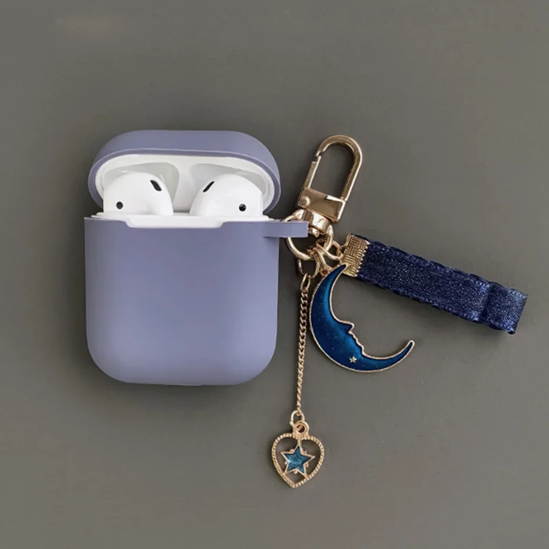 Model3 Милый космический астронавт луна силиконовый чехол для Apple Airpods Bluetooth наушники гарнитура коробка крышка для AirPods 2 Acessorios брелок - Цвет: Model3
