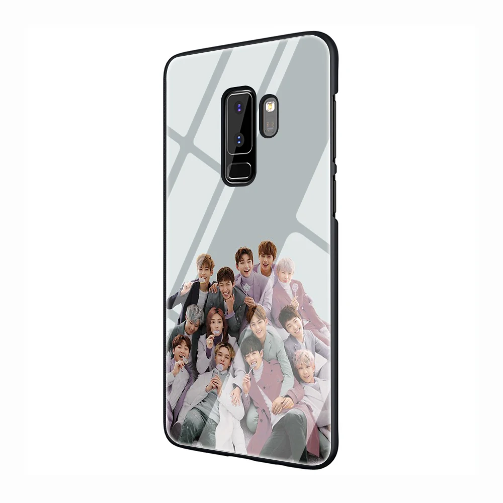 EWAU Seventeen; Кей-Поп для мальчика Стекло чехол для телефона для samsung Galaxy S7 8; большие размеры 9, 10; плюс 10 плюс Note8 9 10 плюс A10 20 30 40 50 60 70