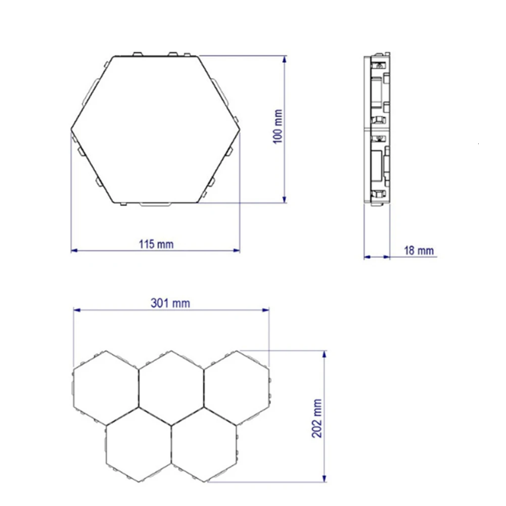 DIY Quantum Lamp Touch Sensitive Lighting Night Light Magnetic Hexagons Creative Decoration Wall Lampara For Wedding Restaurant