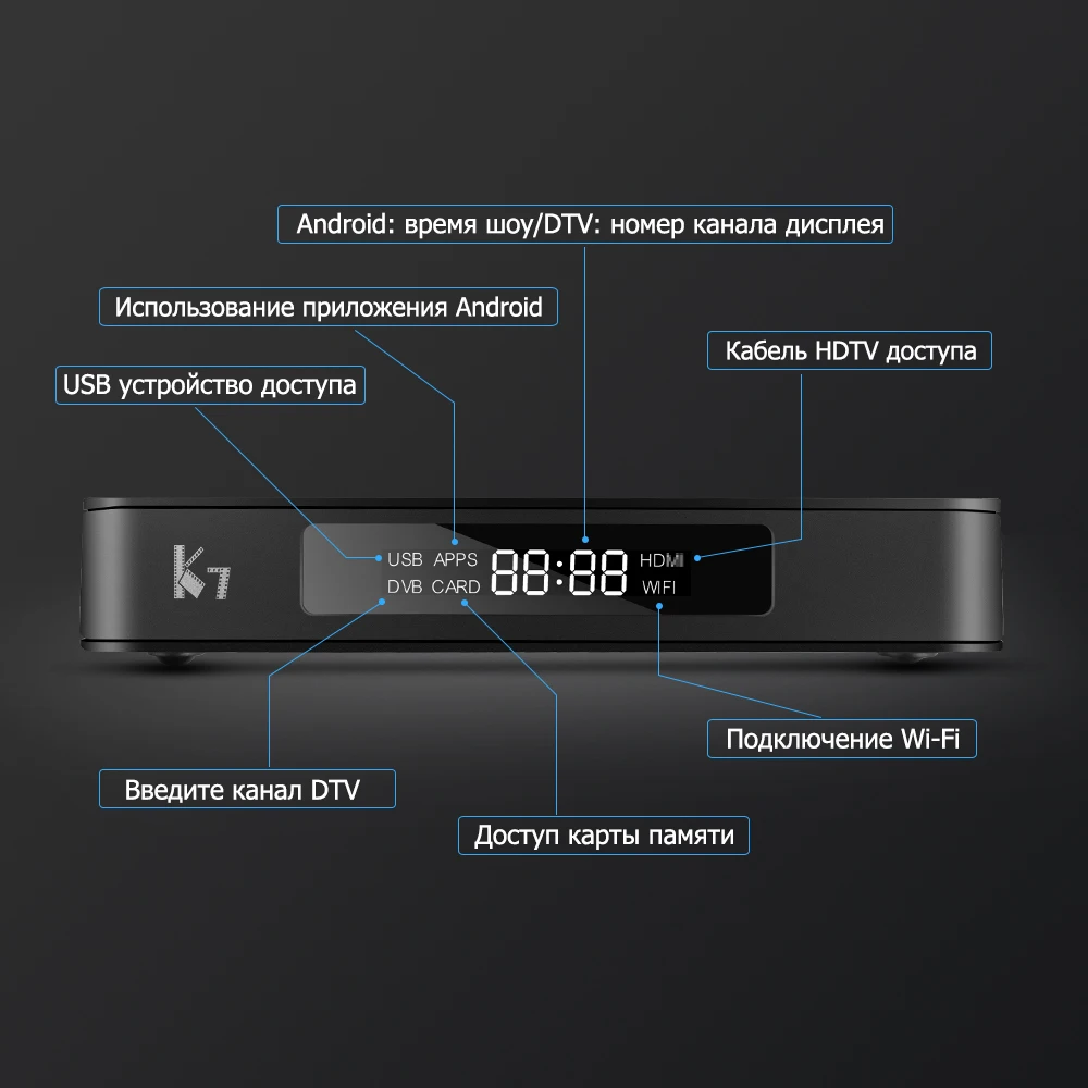 MECOOL K7 Smart Tv Box Android 9,0 Amlogic S905x2 2,4G 5G wifi LAN 10/100M Bluetooth 4,1 4 Гб 64 Гб DVB S2/S DVB T2/T DVB C Tv Box