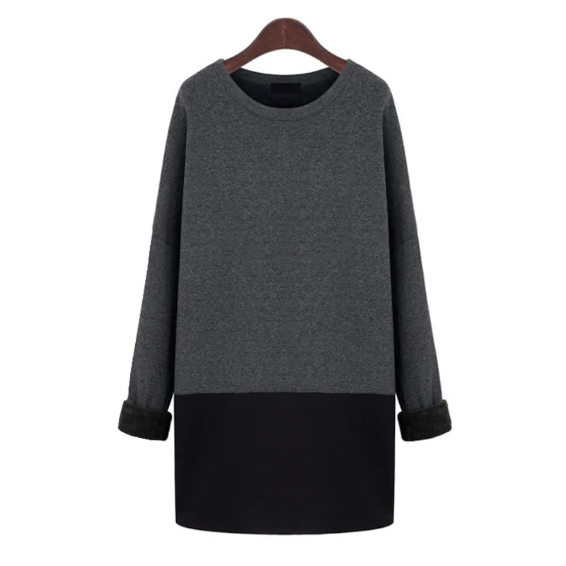 MYDC Women's Clothing Autumn and Winter Dresses Plus Velvet Thickening Streetwear Ladies Loose Keep Warm Size | Женская одежда