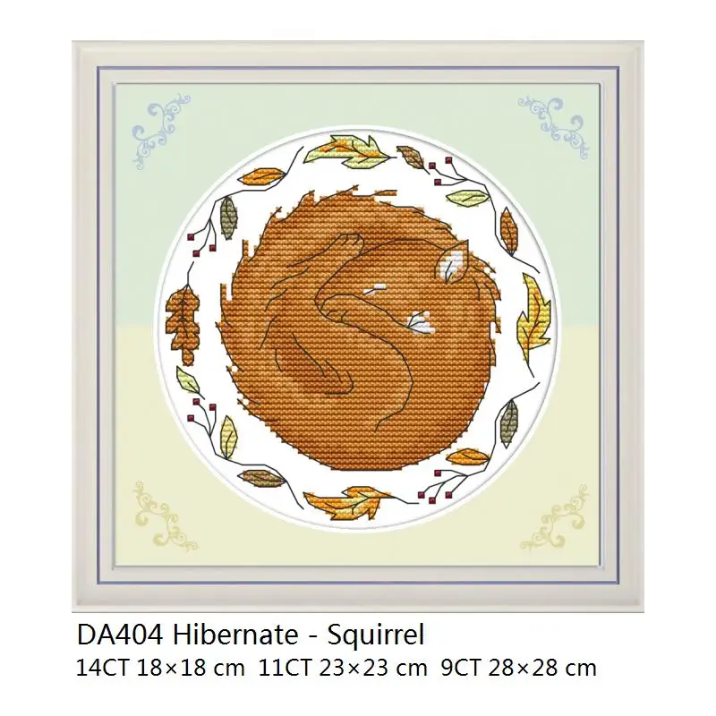 Cross Stitch DA404 Наборы для вышивания крестиком с животными, распродажа, 11CT, 14CT, набивная ткань DMC, наборы ниток для вышивания, наборы для рукоделия, сделай сам, рукоделие - Цвет: Cross Stitch DA404