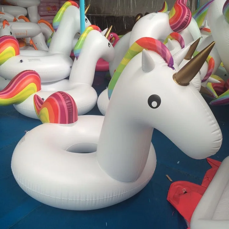 

For Adult PVC Inflatable Unicorn Swim Ring, Unicorn Loungers Floating Bed