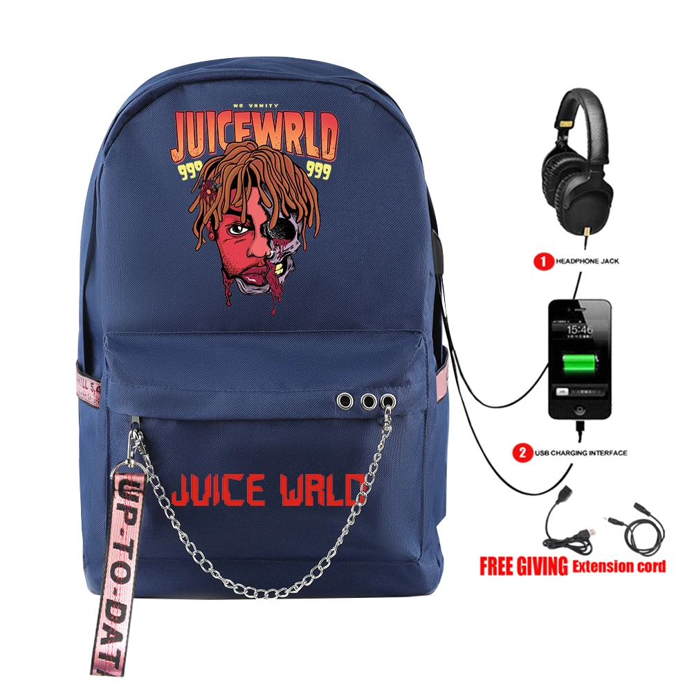 Juice Wrld рюкзак горячая Распродажа модный Звездный рюкзак небо рюкзак для ноутбука USB многофункциональный рюкзак для путешествий мягкий рюкзак