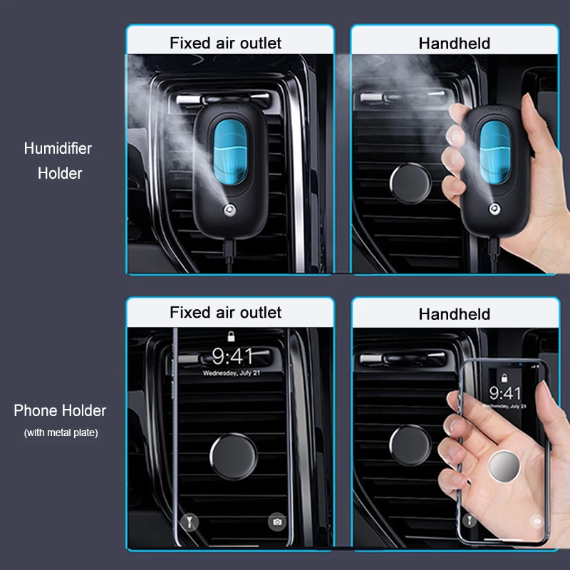 Cena Baseus odświeżacz powietrza do samochodu oczyszczacz Auto Mini magnetyczny nawilżacz Freshner samochód wylot powietrza dyfuzor perfumy zapach