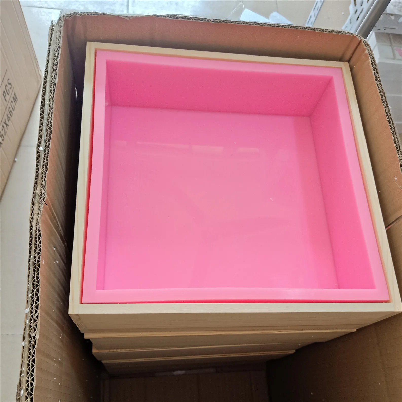 Flexible Liner Loaf Soap Mould Handmade Soap Molds for CP Making With Wooden Box and Lids Mold
