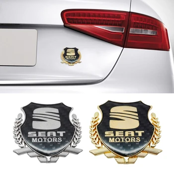 

Car Metal Carbon Fiber Window Body Sticker for Seat Emblem Toledo Arona Ibiza Leon Altea Alhambra Cordoba Auto Badge Decoration