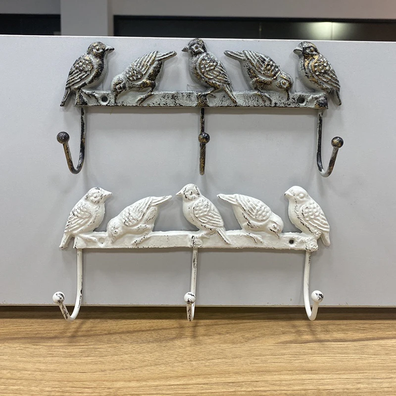 Yardwe Gancio da Parete in Resina a Forma di Piccolo Volatile Gancio Appendiabiti per Cappelli Decorazione Elegante per Interni ed Esterni Colore Casuale