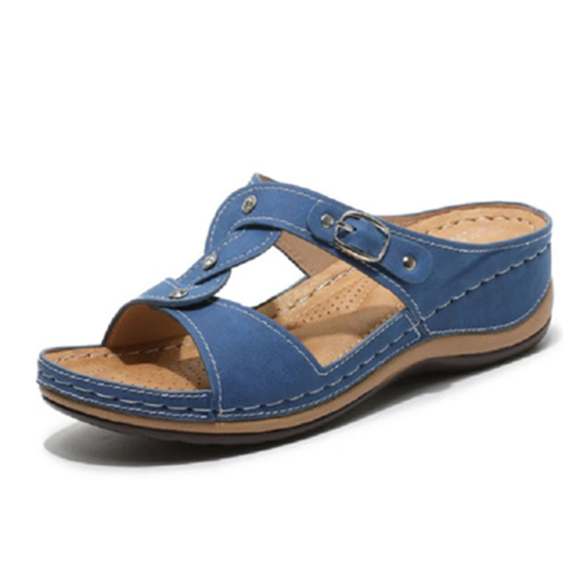 

Women Summer Shoes For Women Sandals Vintage Anti-Slip Breathable Wedge Platform Sandals Crystal Open Toe Female Shoes