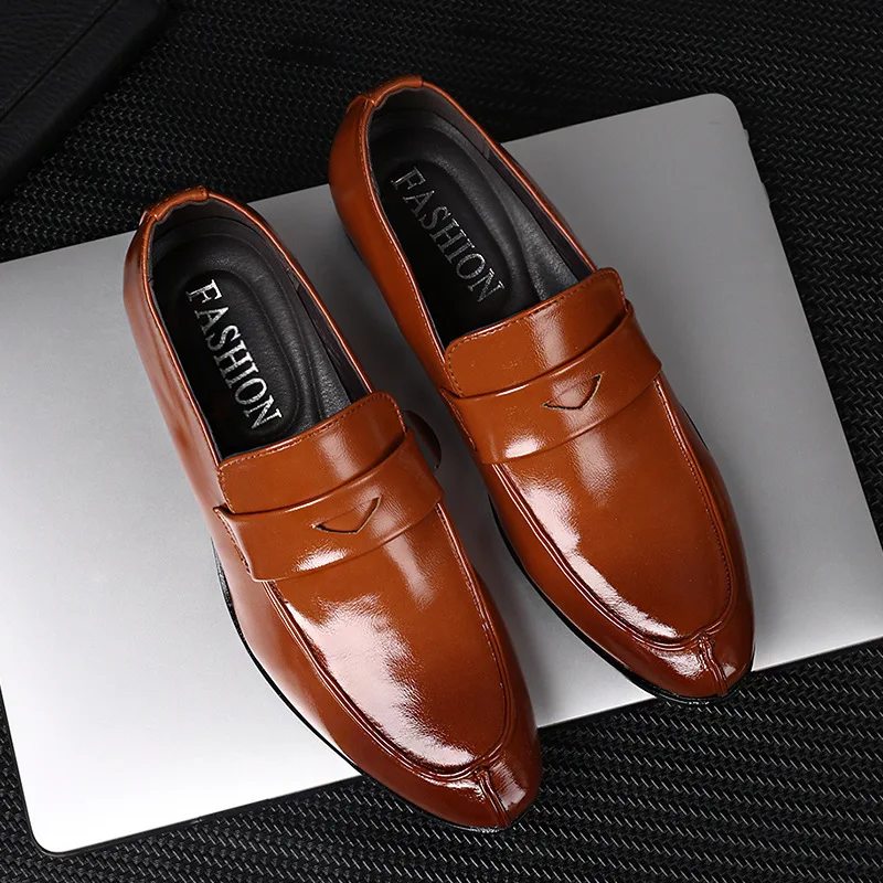 REETENE 2019 Handmade Leather Men Dress Shoes Fashion Party And Wedding Men'S Loafers Casual Shoes Men Driving Shoes 37-48