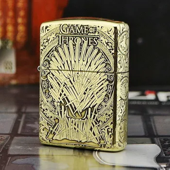 

100% Original Brand New ZP Lighter brass carving five sides oil Lighter with logo box gift for men