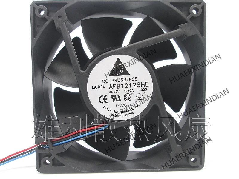 

Original NEW AFB1212SHE 12V 1.60A 12CM 12038 3wire R00 Motor protection cooling Fan high quality