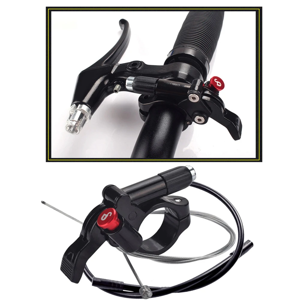 Durable Bike Fork Remote Lockout Lever For  Front Fork W/ Wire Tube