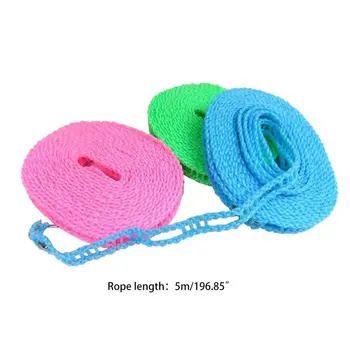 

Drying Rope Portable Windproof Travel for Hotels Clothes Drying line Clothing Ra 53CB
