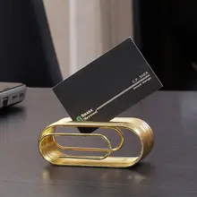 Металлический держатель для визиток с визитницей стойка для фото зажимы Настольный органайзер визитница