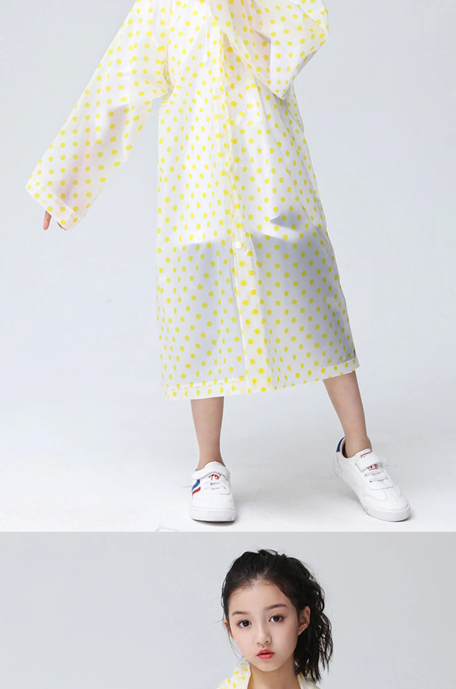 New Children's Waterproof Raincoat Boy Girl Transparent Breathable Spot Raincoat Environmentally Friendly Reusable Rain Cover