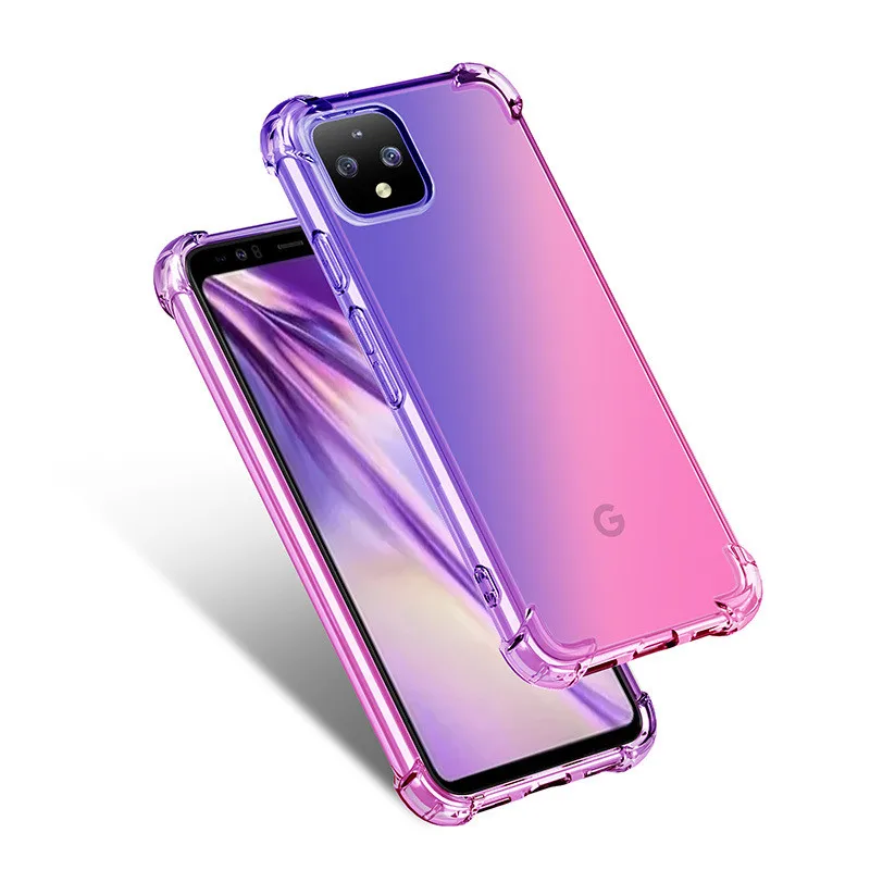 Для Google Pixel 4 Чехол Pixel4 Двойной градиент цвета кристально чистый противоударный чехол для Google Pixel 4xl чехол Coque Pixel4XL Capa