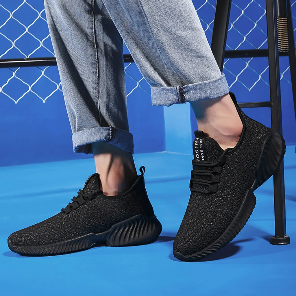 Summer Breathable Men Shoes Casual Shoes Men Fashions Male Mesh Shoes Men Sneakers Big Size Zapatillas Hombre Blue New#3