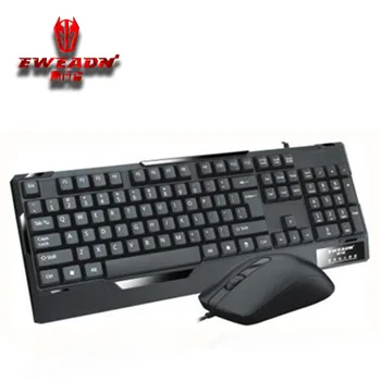 

eweadn TF12 Laptop Desktop Computer Office USB Keyboard Mouse Set with Wrist Splint Computer Accessories
