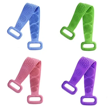 

1pcs Magic Silicone Brushes Bath Towels Rubbing Back Mud Peeling Body Massage Shower Extended Scrubber Skin Clean Shower Brushes