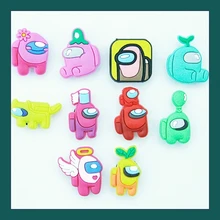 10Pcs A Set PVC Shoe Buckle Ornaments Shoe Accessories Combined Croc Jibz Children's Favorite Wolf Killing Game Character