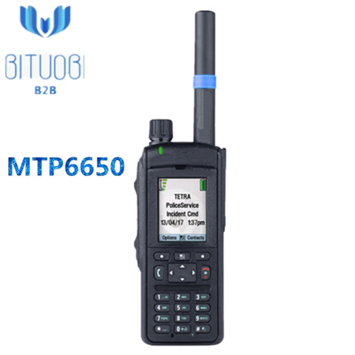 

MTP6650 TETRA PORTABLE TWO-WAY RADIO FOR PUBLIC SAFETY WITH 350-470MHz FREQUENCY GPS Bluetooth 4.1 colour display SMA connector