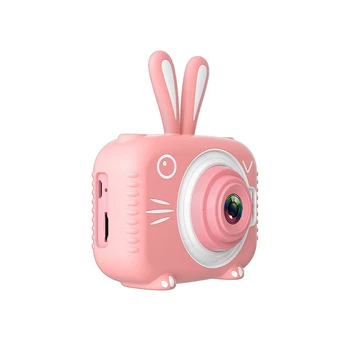 

2.0' HD Screen Kids Camera Dual Lens Children Digital Camera Rechargeable Multifunctional Children Cartoon Camera Video Recorder