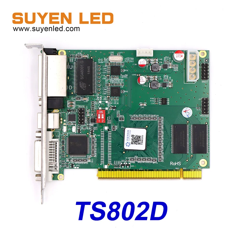 LINSN TS802D Full Color Synchronous LED Video Screen Display Sender Sending Card Led Screen Display Card