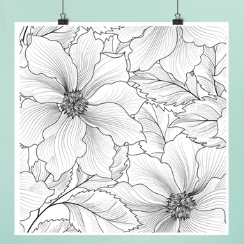 

Flowers background Clear Stamps For DIY Scrapbooking/Card Making/Album Decorative Rubber Stamp Crafts