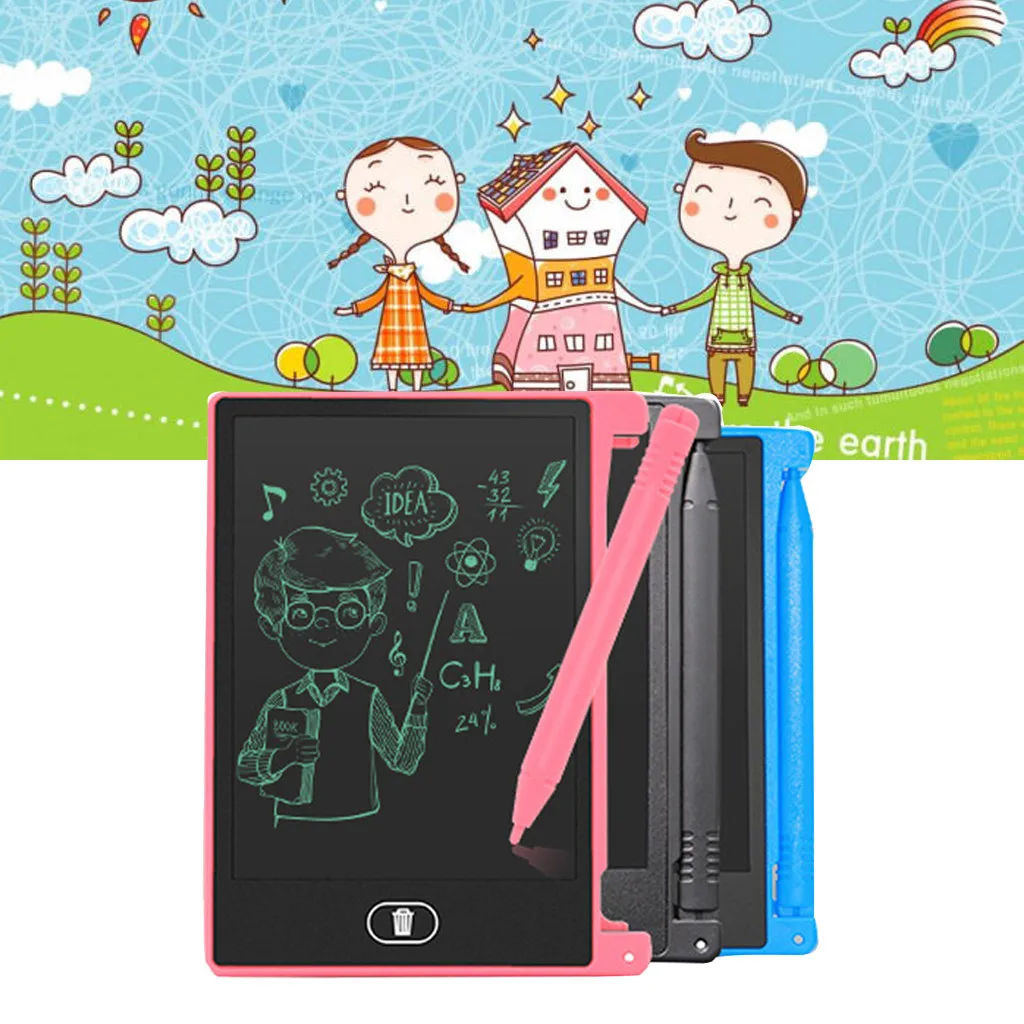Портативный ЖК-экран без бумажной бумаги блокнот для заметок 4,4 дюймовый планшет Волшебные доски для рисования графические игрушки для рисования L1101