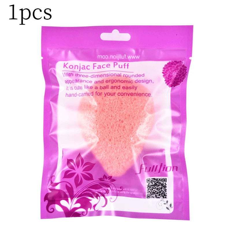 Pink В форме капли воды Konjac Губка косметическая пуховка для лица Чистящая губка натуральный порошок конджак пуховка для лица моющее средство - Цвет: Pink