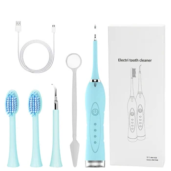 

Dropshipping Electric Dental Scaler Tooth Calculus Remover Cleaner Tooth Stains Tartar Tool with Brush Head