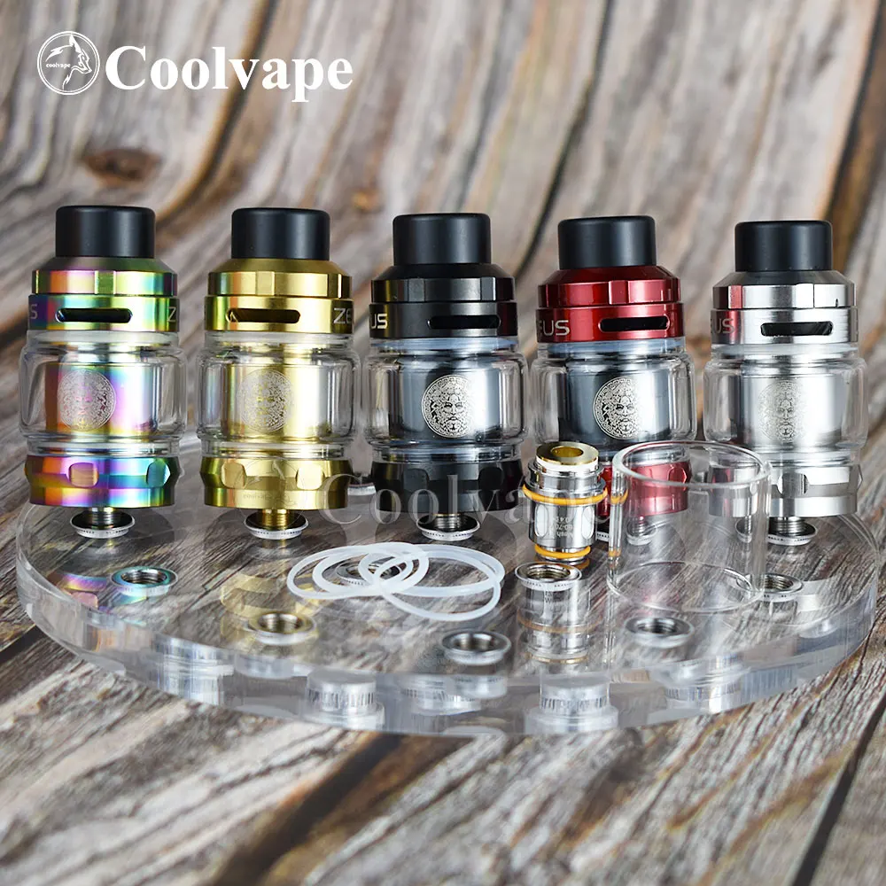 

Zeus sub ohm tank 2ml/5ml 1:1 atomizer zeus mesh coil rtaTank Vape vape atomizer fit mesh coil 810 drip tip atomizer