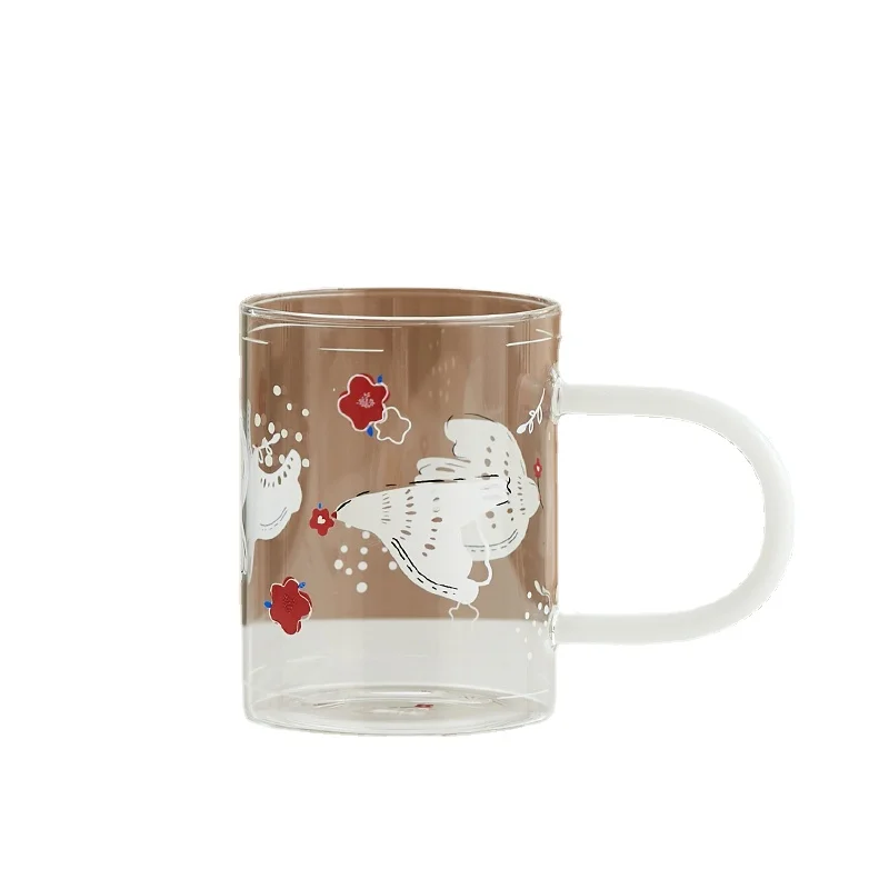 

Glass Mug with Handle Glass Breakfast Cup Coffee Tea Milk Mug Milk Cup for Kids Canecas Cafe Criativas Office Accessories Taza A
